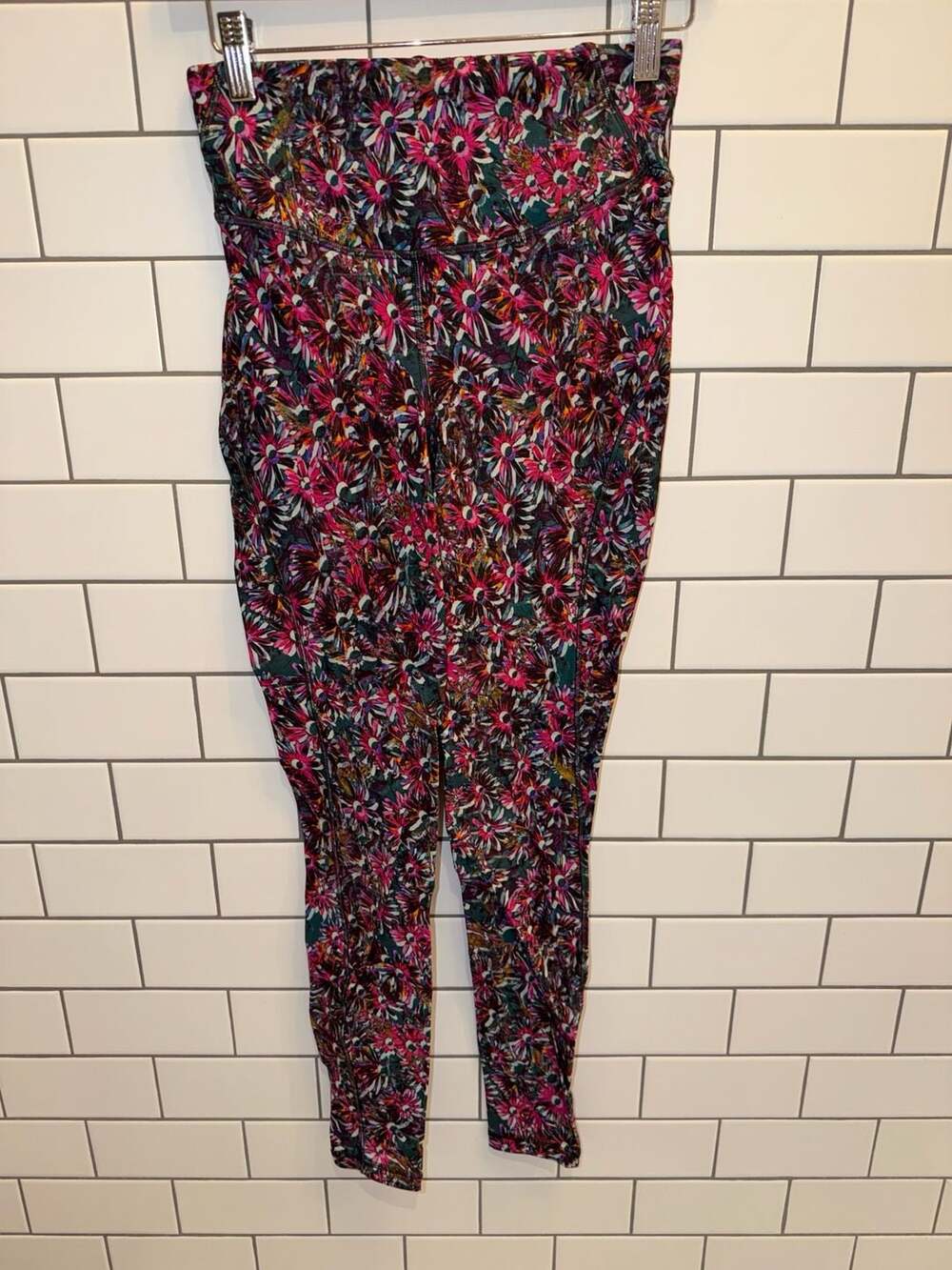 Lululemon Base Pace High-Rise Fleece Running Tight 28" in Brushed Floral Electri